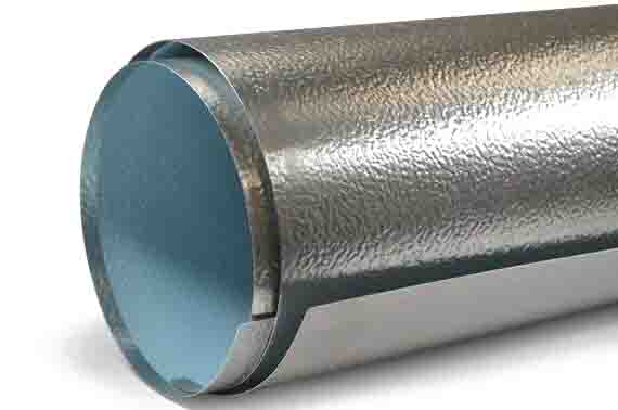 stucco embossed aluminum cladding with polysurlyn
